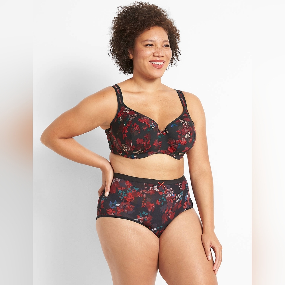 Lane Bryant Caciqie Lightly Lined Balconette Bra sz 50C